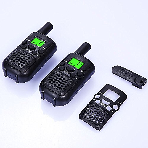 Walkie Talkies , 462-467 MHZ Walky Talky and Long Range Two-Way Radio with A Mini LED Torch for Children and Any Outdoor Activities ( 1 Pair Black )