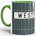 Produktbild Tassendruck Berlin-Tasse Westphalweg Innen & Henkel Hellgrün - von Tom Bäcker - U-Bahn/U-Bahnhöfe/Souvenir aus der Hauptstadt/Becher/Kaffeetasse/Mug/Cup - Qualität Made in Germany