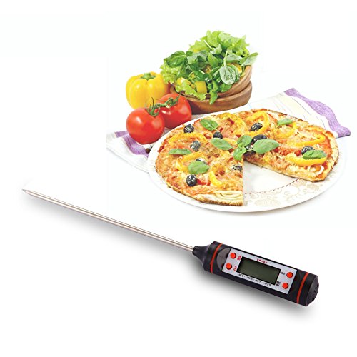 Demiawaking Digital LCD Haushaltsthermometer, Kochthermometer, Küchenthermometer, Einstichthermometer, sofort lesen, lange Sonde, Korrosionsschutz, ideale für Braten, Kochen, Grillen/BBQ, Backen, Baby-Ernährung usw - 2
