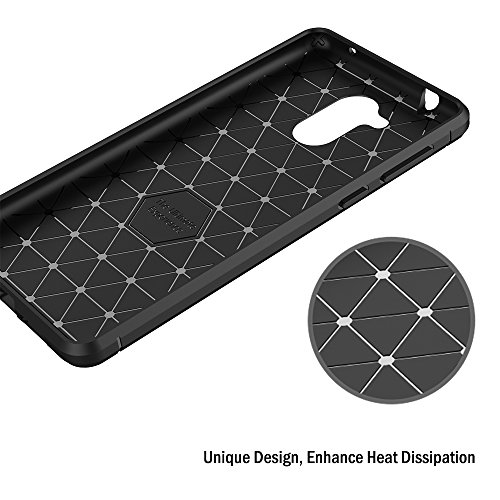 Funda Honor 6C  AICEK Negro Silicona Fundas para Huawei Honor 6C Carcasa Huawei Honor 6C Fibra de Carbono Funda Case  5 0 Pulgadas 