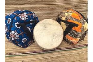 AFRICAN MUSICAL INSTRUMENTS 15 inch Shamanic Drum with beater and half price drum bag