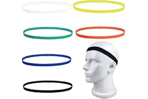 WXNPA 6 pezzi fascia elastica sportiva per bambini, fascia sportiva antiscivolo, fascia elastica maschile e femminile, adatta per jogging, yoga, basket, calcio