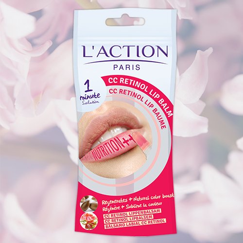 L'ACTION Paris CC Balsamo per labbra al retinolo con burro sal e olio abissino | Cura intensiva delle labbra | Labbra umide e riparate | Soluzione da 1 minuto | 10 ml PREMIUM