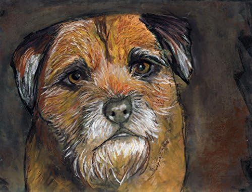 Border Terrier Wall Art Print Hand-Signed Pastel Painting Print by Dog Artist @Oscarjetson 8x10, 11x14, 12x16, A3 Unframed Picture (a4)