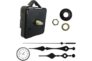 NHQZ Uhrwerk Funk-Uhrwerk mit Zeigersätzen, Uhrwerk für wanduhr lautlos, Schwarz Funkuhrwerk für Ersatz DIY