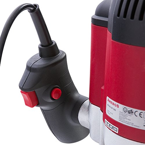 Arebos Oberfräse Holz Fräse maschine Hand Kanten 1200 W, inklusive 12 Fräser und Koffer, 4260199750179 - 3