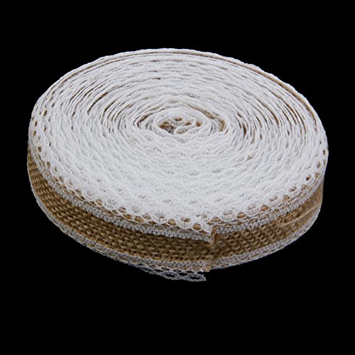 ROSENICE Juteband Jutestoff Jute-Wickelstreifen hessischen Jute Handwerk Farbbandrolle 10M für DIY Hochzeit Dekoration - 4