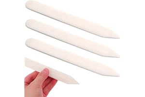 HEIDOUSE 3Pcs Bone Scraper, Stain Remover Dry Cleaners Spotting Bone Portable Lint Remover Burnishing Tool for Papercrafts, Leather Crafts, Sewing