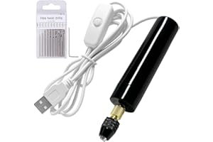 Ginobili Electric Resin Drill Set Multi- Pin Vise Hand Drill Resin Supplies for Resin,Wood, Jewelry, Plastic