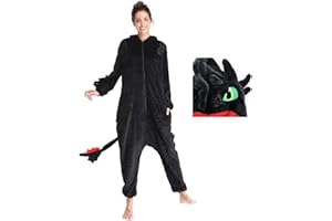 nezababy Männer Frauen Pyjamas Drachen Tier Schuhe Onesie Cosplay Kostüm Weihnachten Halloween Pyjamas Zipper Overall