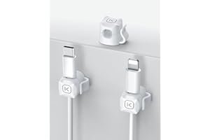 Kuulaa Clip de Cable, 3 Pack Organizador Magnético de Escritorio, Fuerte Soporte Adhesivo para Mesilla de Noche, Electrodomésticos de Cocina, Material de Oficina