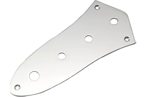Musiclily 3 Agujeros Placa de Control para Jazz Bass, Cromo
