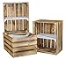 Produktbild Geflammte Regalkiste mit weißem Boden -quer- (3er Set)