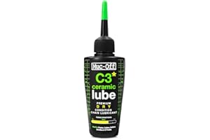 Muc-Off C3 Ceramic Dry Chain Lube, 50 Ml - Lubricante de Cadena de Bicicleta con Tinte Trazador UV - Lubricante de Bicicleta Formulado para Condiciones Climáticas Secas y con Polvo
