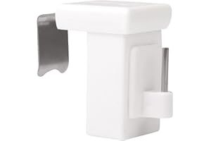 deco-raum 10 Stück Fensterhaken Weiß 10-27mm für Deko am Fenster oder zum Anbringen von Vitragenstangen Gardinenstangen drehbar Universal