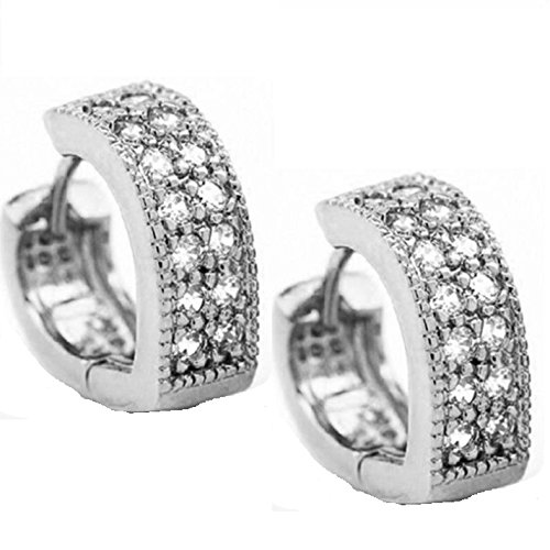 Fabula by OOMPH Jewellery Stellar Fine Jewels Collection Metal & Crystal Gold Tone and Cubic Zirconia Earrings for Women & Girls, Black & Golden