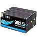 Produktbild LxTek Remanufactured Ersatz für HP 953XL 953 XL Druckerpatronen für HP OfficeJet Pro 8710 8720 7740 8715 8730 8210 8218 7720 7730 8718 8725 8728 8740 Drucker (1 Schwarz, 1 Cyan, 1 Magenta, 1 Gelb)