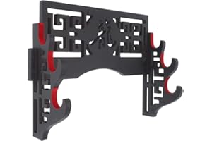 SHULI Schwerthalter Wandhalterung Schwertständer Japanische Samurai Schwerthalterung und Standard Schwerter-3-Tier