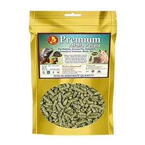 Pet Care International (PCI) Alfalfa Pellets for Grassland Tortoises, Rich in Vitamins D, Mineral & Calcium (400grm)