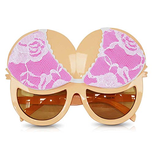 Fun-Brille mit Spitzen-BH Spaßbrille Partybrille Partysonnenbrille Scherzbrille - 2