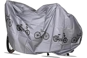 JIMKLPY Jimkply Housse de protection pour vélo - Imperméable - Pour famille, voyage, hébergement - Argenté