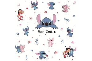 NVWANG Stitch 3D Pegatinas Stitch Pegatinas Decorativas Pared Pegatinas de Pared de Stitch 3D Stitch Ultimate Wall Decal Para Niños Decoración de la Pared Stickers