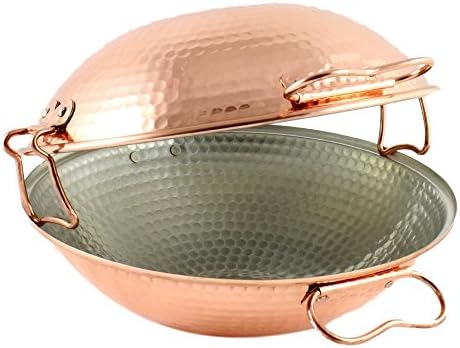 Original portuguese copper cataplana pan gas 27 cm