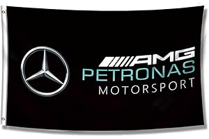 KasFlag Mercedes Banner Benz Petronas Motosport Flag Banner Man Cave 3x5ft (150D Poly HD Printing) College Room Dorm Decor Wall Decor