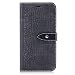 Produktbild Huawei P10 Lite Hülle, Chreey Premium Krokodil Leder Wallet Tasche Metall Schnalle Flip Cover Stilvoll Handyhülle Schutz Case [Grau]