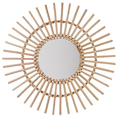 Atmosphera Miroir en rotin diamètre 58 cm Soleil