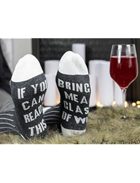 If You Can Read This Bring Me A Glass Of Wine Socken Für Damen Und Männer von Bonita Brands - Gute Weihnachtsgeschenke...