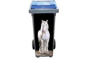JM-DÉCO Stickers Poubelle déco Cheval Poubelle 41x88cm