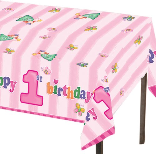 NEU Tischdecke 1. Geburtstag Girl 137x274cm, 1 Stk