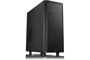 Fractal Design Core 2500 - Compact Mid Tower Computer Case - ATX - Optimized High Airflow and Cooling - 2X 120mm Silent Fans Included - Brushed Aluminium - Water-Cooling Ready - Black