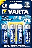 Varta High Energy AA Mignon LR06 Batterie (4er Pack)...