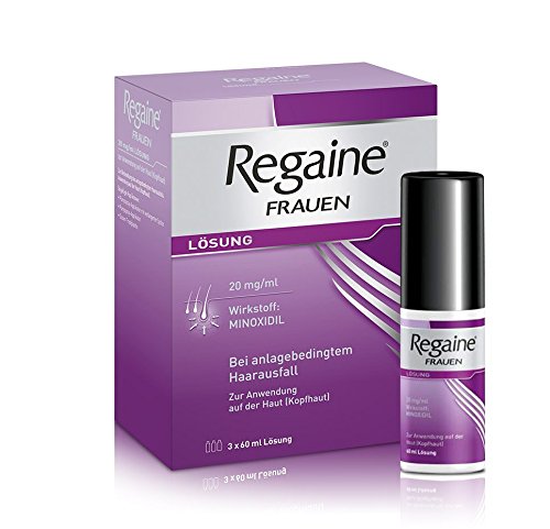 REGAINE FRAUEN Lösung Spar-Set 3x60ml. Zur Behandlung des anlagebedingten Haarausfalls bei Frauen.