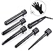 Professional 5 in 1 Curling Wand Salon Studio Quick Heating Ceramic Tourmaline Barrels Hair Styler Tools Curling Iron Curler Wand Tongs Set Crimping Iron for Women (Black) CoFashion