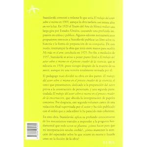 El Trabajo Del Actor Sobre Sí Mismo En El Proceso Creador De La Vivencia (Artes escénicas)