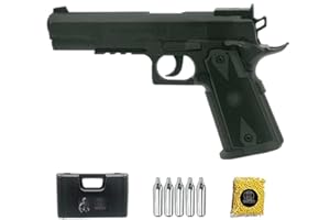 ECOMMUR WG 304B 1911 | Pacchetto pistola Airsoft (pallini in PVC). Arma ad aria compressa CO2 calibro 6 mm (potenza: 1 joule)