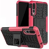 Labanema Huawei P20 Pro Hülle, Abdeckung Cover schutzhülle Tough Strong Rugged Shock Proof Heavy Duty Case Für Huawei P20 Pro / P20 Plus-Rose Red
