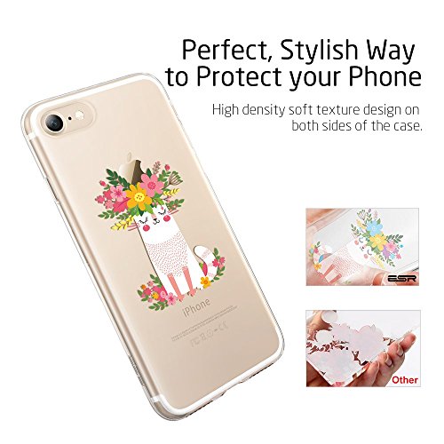 iPhone 7 Funda  ESR Carcasa iPhone 7 Case Cover Dibujos Animados Silicona Suave Funda para Apple iPhone 7 4 7  - Gatito