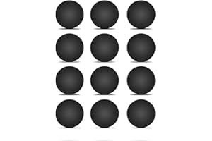 LeFix 12 x Rubber Silicone Feet Dot(Diameter:0.575inch/14.6mm) with Adhesive,Compatible with DELL,Asus,Lenovo,HP Laptop,Computer Case,Keyboard Riser,Appliance Feet,Multiple Purpose(Black)