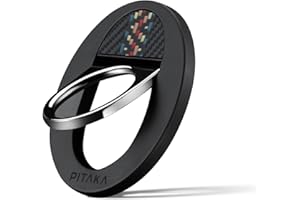 PITAKA Poignée Magnétique Support pour Anneau de Téléphone Portable Compatible avec magsafe Support de Doigt Réglable pour iPhone 15/14/13/12 Série en Fibre Aramide [MagEZ Grip 2] Rhapsodie