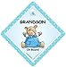 Grandson On Board, Blue Quilt, Car Sign, Baby on Board Sign Style, Baby on Board, Decal, Baby Sign, Baby Car Sign, Grandad Car Sign, Nana Car Sign, Baby Car Sign, Grandchild Car Sign, Bumper Sticker Style, Baby on Board Car Signs