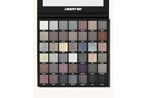 BEAUTY BAY Smoky 42 Colour Eyeshadow Palette - Cool-Toned Greys & Deep Slates in Matte & Metallic Finishes - High Pigment, Blendable, Long-Wearing - Vegan & Cruelty-Free