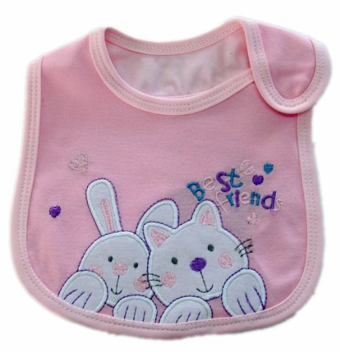 Babylätzchen für Mädchen, voll gefüttert, Baumwolle mit wasserdichter PVC-Innenseite, 0-3 Jahre, 7 Stück - 6