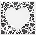 VILLCASE Florals Embossing Folder, Heart Pattern Embossing Dies Embossing Templates Die Cuts Plastic Embossing Folders Template for Card Making
