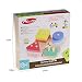 ACOOLTOY Wooden Geometric Stacker Shape Sorter Column Puzzle Building Block Set Early Learning for Kids (shape sorter toy)
