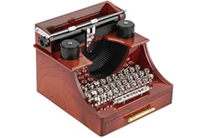 Hztyyier Vintage Schreibmaschinen Spieluhr, Retro Spieluhr für Zuhause, Büro, Arbeitszimmer, Dekoration, Geburtstags vorhanden