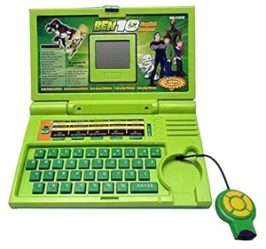 Smile with Style Ben 10 English Learner Laptop for Kids 20 Fun Activities Games Enhanced Skills of Children for Boys and Girls (Green)